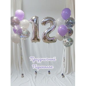 Композиция с шарами на 12 лет