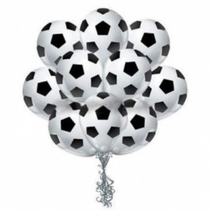 Облако шаров футбольных мячей